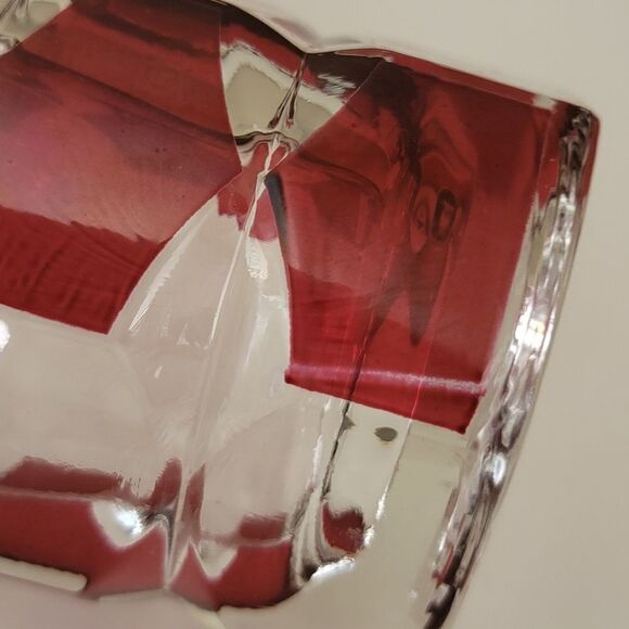 𝅺Vintage Vases Red Geometric Luminarc France by J.G. Durand SET OF 2 #0306 - Picture 4 of 14